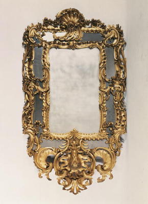 George II carved giltwood mirror, mid 18th century à 