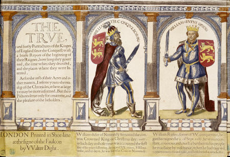 Hand Coloured Engraving Of William The Conqueror And William II Of England à 