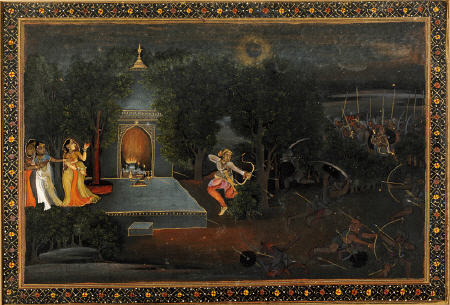 Illustration To The Ramayana, Possibly By Mir Kalan Oudh, Circa 1750-1760 à 