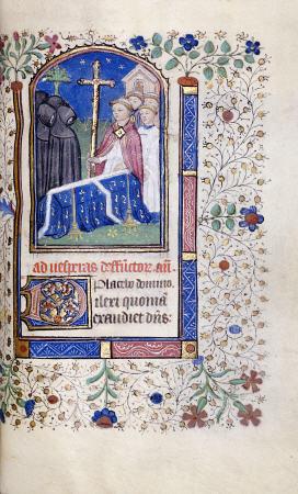 Illustration Of A Burial Service From  A Book Of Hours