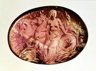 Intaglio of a nereid or Amphitrite on a hippocampus, c.50 BC (amethyst)