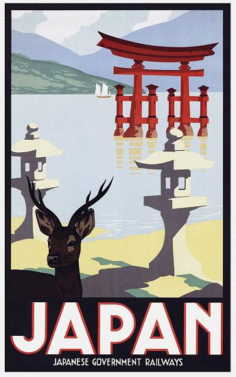 Japan: Advertising poster for Japanese Government Railways à 