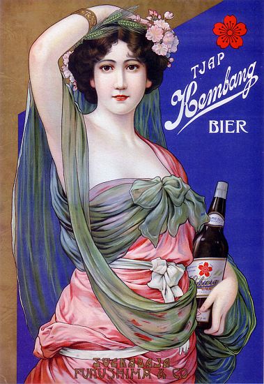 Japan: Advertising poster for Kembang Beer à 