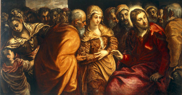 Le Tintoret/Jesus et la femme adultere à 