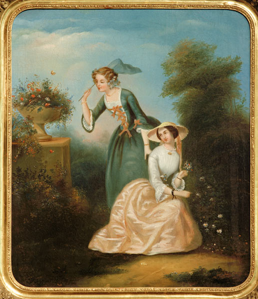 Two Young Ladies in the Park à 