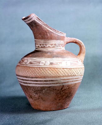 Jug from Knossos, Minoan, c.1700-1500 BC (painted and incised earthenware) à 