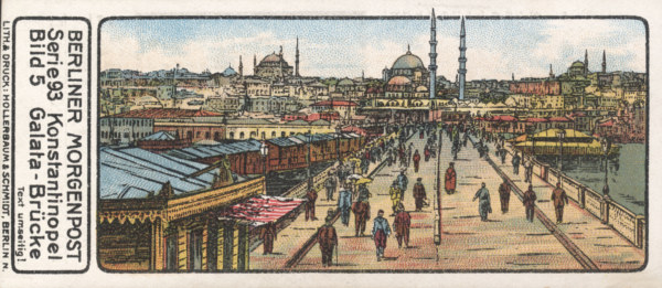 Constantinople, Galata Bridge, Coll.Card à 