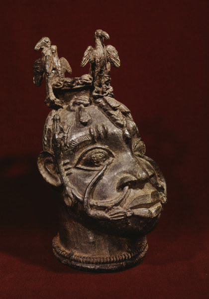 Kopf, Benin, Nigeria / Bronze à 