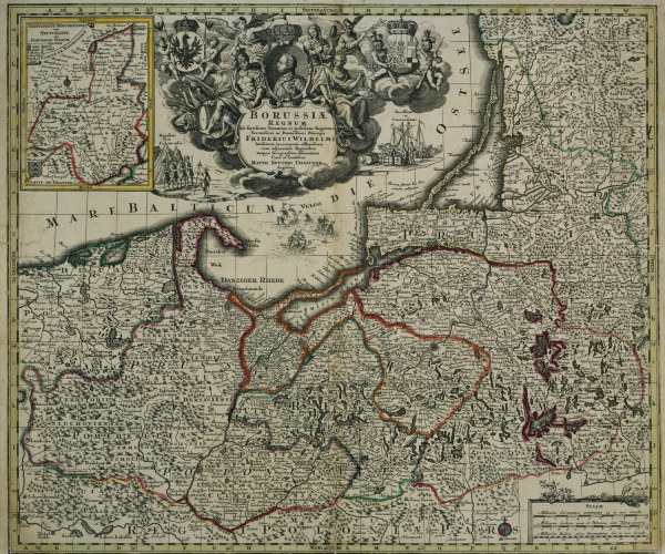 Landkarte von Preußen / um 1730 à 