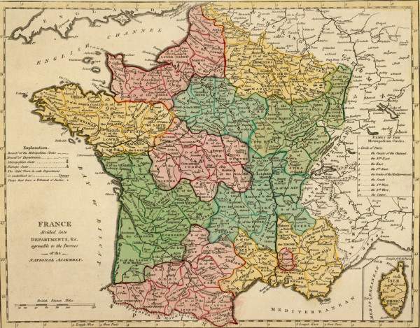 Map of France 1794 à 