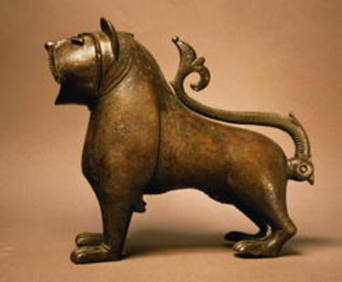 Lion with articulated tail, Islamic, from Spain, Umayyad Period, 12th to 13th century (cast and engr à 