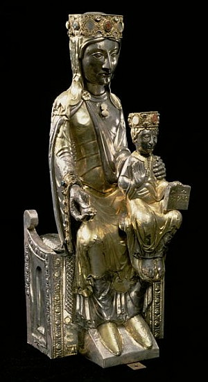 Madonna and Child Enthroned, statuette, French, 12th century (silver and gold) à 