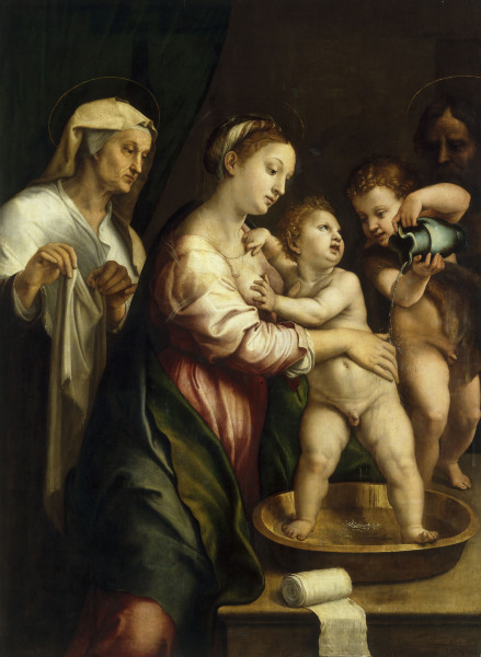 Madonna with wash bowl/ G.Romano/ c.1525 à 