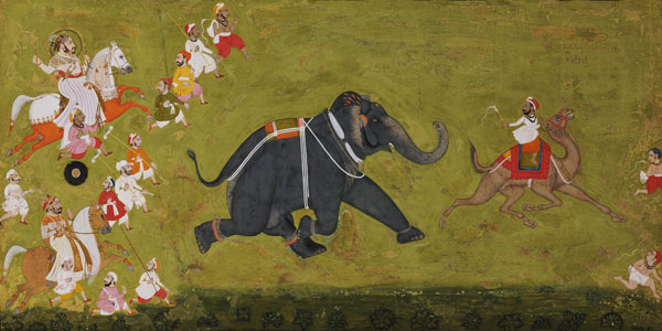 Maharaja Jagat Singh Pursuing An Escaped Elephant à 
