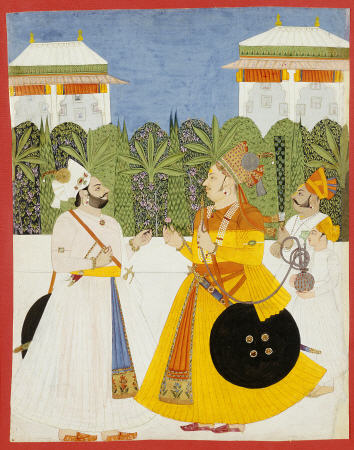 Maharaja Bhim Singh Receiving Maharaja Shiv Singh Nagaur, Circa 1750 à 
