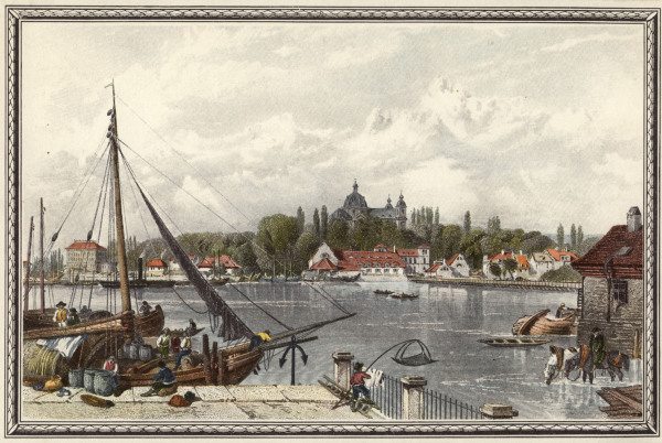 Mannheim seen from the Rhine à 