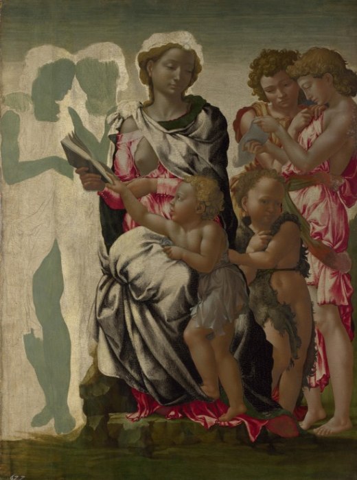 The Virgin and Child with Saint John and Angels (The Manchester Madonna) à 