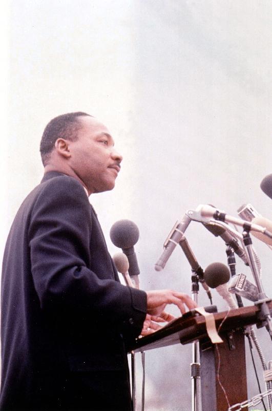Martin Luther King American priest activist for Civil Right Movement black Americans à 
