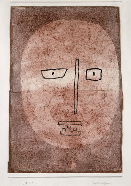 Mask with three teeth, 1932 (no 215) (w/c on primed paper on cardboard)  à 