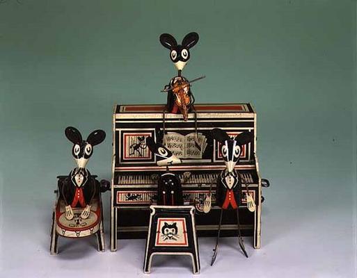 `Mary Merrymakers', a Louis Marx clockwork mouse orchestra, American (tinplate) à 