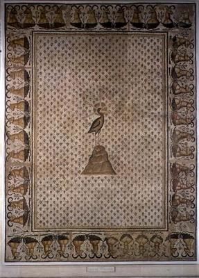 Mosaic pavement depicting a phoenix on a bed of rose-buds, from the courtyard of a villa at Daphne, à 