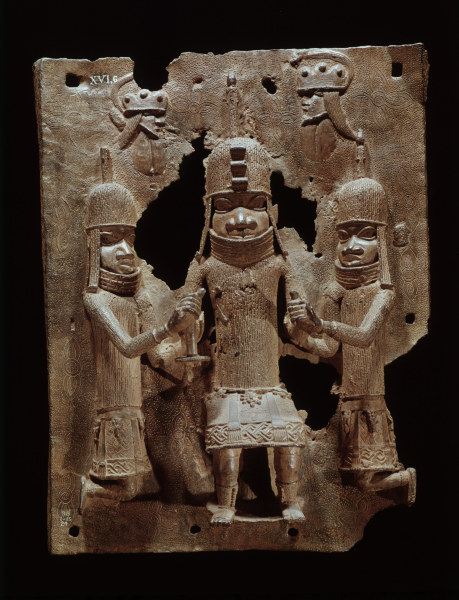 Oba mit Gefolge, Benin, Nigeria / Bronze à 