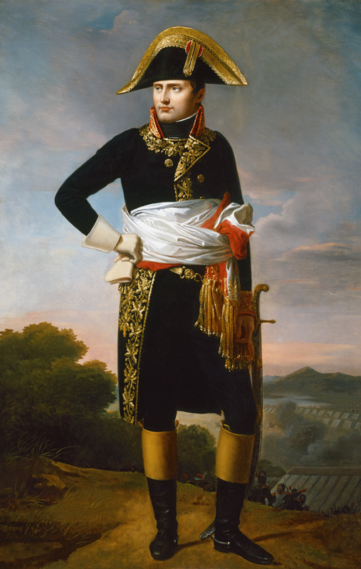 Portrait Of Napoleon, Standing Full Length, A Military Camp Beyond à 