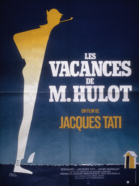 Poster after Pierre Etaix for film Monsieur Hulot's Holiday by Jacques Tati à 
