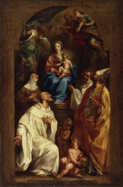 P.Batoni / Vierge a l''Enfant et saints à 