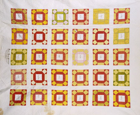 Pieced Cotton Quilted Coverlet à 