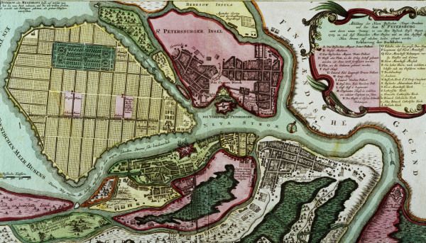 Plan of St. Petersburg 1728 à 