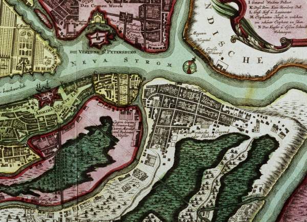 Plan of St. Petersburg 1728 à 