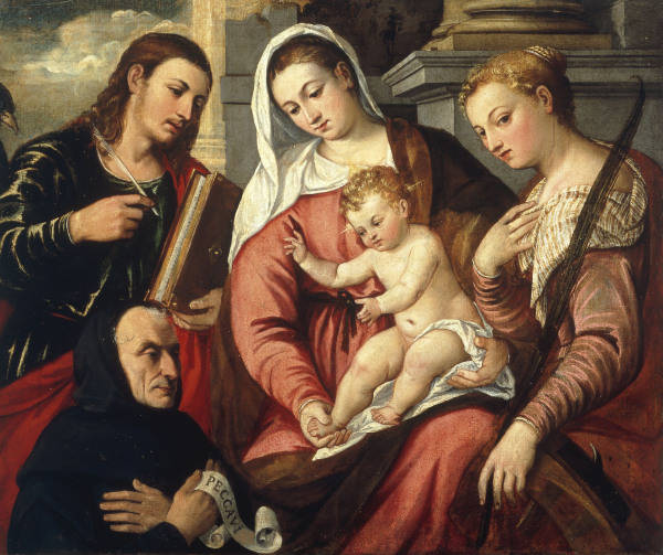 Polidoro da Lanciano/Vierge/Enfant/Saint à 