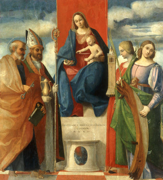 Pordenone/Vierge a l''enfant et saints à 