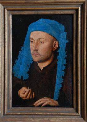 Portrait of a man with a blue chaperon (Man with Ring)