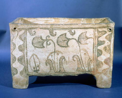 Painted Coffin, Knossos, Minoan, c.1500 BC (painted earthenware) à 