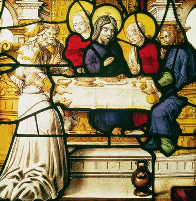 Panel depicting St. Andrew at the Supper at Emmaus à 