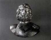 Portrait bust of a man, Gallo-Roman, 2nd-3rd century AD (silver)