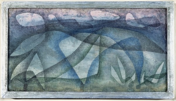 Rainy Day, 1931 (no 150) (oil and pen & brush and coloured ink on gessoed burlap)  à 