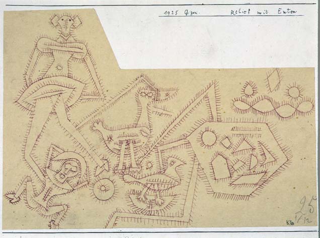 Relief with Ducks, 1925 (no 162) (pen on paper on cardboard)  à 