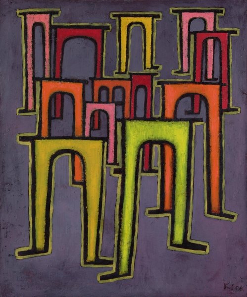 Revolution of the Viaduct, 1937 (no 153) (oil on primed cotton)  à 