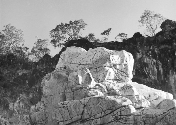 Rocks at Idar (b/w photo)  à 