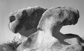 Rocks at Idar (b/w photo) 