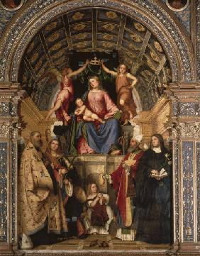 Romanino, Vierge a l''Enfant et saints...