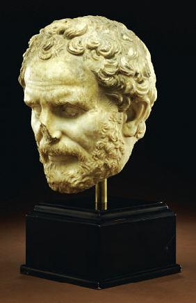 Roman Marble Portrait Of Demosthenes