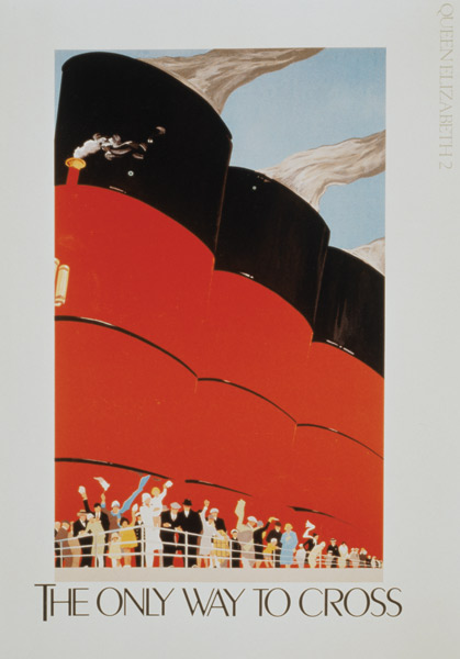 Poster advertising the RMS Queen Mary à 