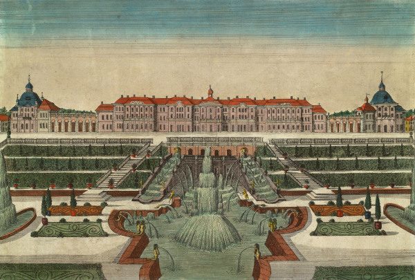 Peterhof Castle , Guckkastenblatt 1790 à 