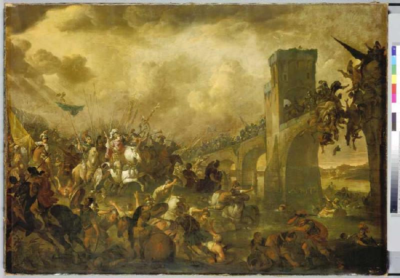 Sieg Konstantins in der Schlacht am Ponte Molle. à 