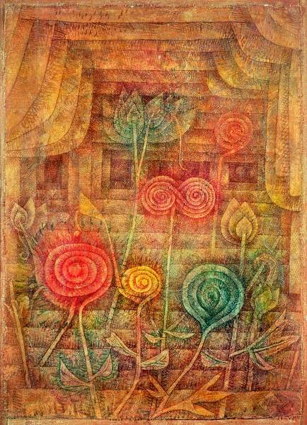 Spiral Flowers, 1926 (no 82) (w/c on primed gauze on wooden panel)  à 