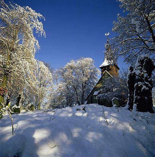 St Peters Church in the snow, Thundersley, Essex à 